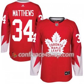 Adidas Maillot de Hockey Toronto Maple Leafs Auston Matthews 34 2017-2018 Rouge Alternate Authentic - Homme